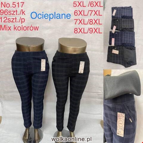 Spodnie damskie ocieplane 517 Mix kolor 5XL-9XL