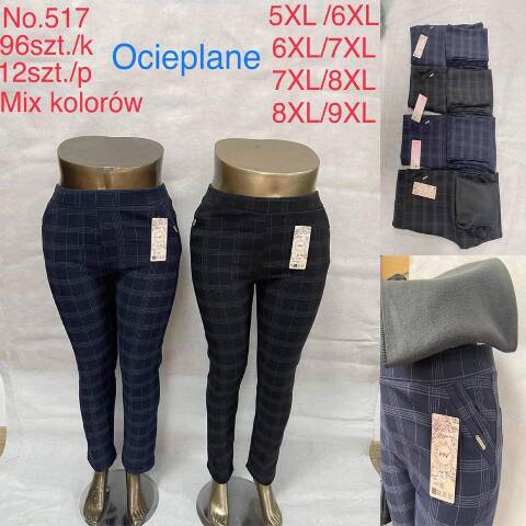 Spodnie damskie ocieplane 517 Mix kolor 5XL-9XL 1