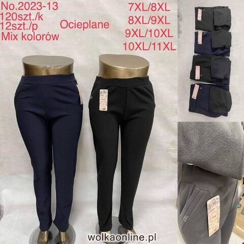 Spodnie damskie ocieplane 2023-13 Mix kolor 7XL-11XL