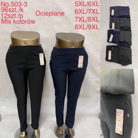 Spodnie damskie ocieplane 503-3 Mix kolor 5XL-9XL 1