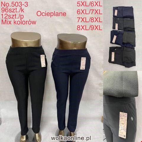 Spodnie damskie ocieplane 503-3 Mix kolor 5XL-9XL