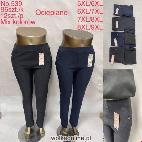 Spodnie damskie ocieplane 539 Mix kolor 5XL-9XL