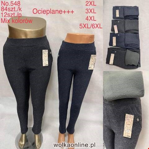 Spodnie damskie ocieplane 548 Mix kolor 2XL-6XL
