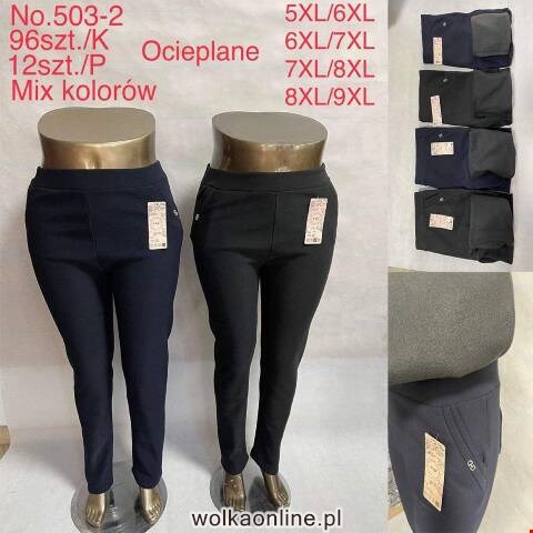 Spodnie damskie ocieplane 503-2 Mix kolor 5XL-9XL