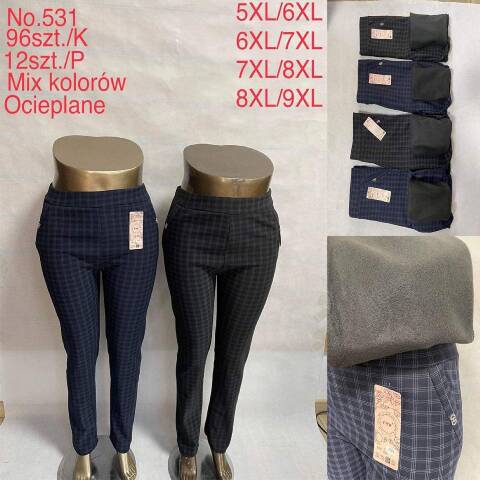 Spodnie damskie ocieplane 531 Mix kolor 5XL-9XL
