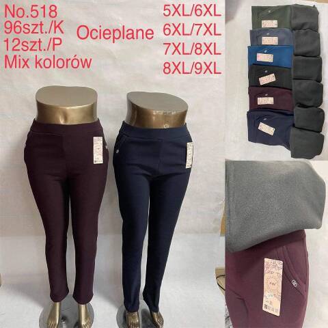 Spodnie damskie ocieplane 518 Mix kolor 5XL-9XL 1