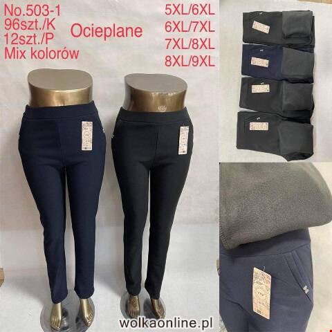 Spodnie damskie ocieplane 503-1 Mix kolor 5XL-9XL