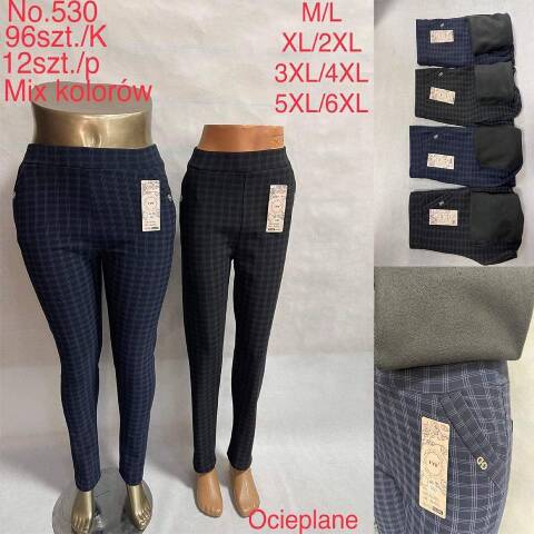 Spodnie damskie ocieplane 530 Mix kolor M-6XL