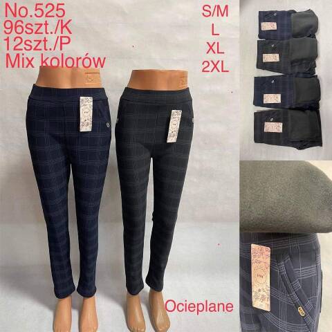 Spodnie damskie ocieplane 525 Mix kolor S-2XL