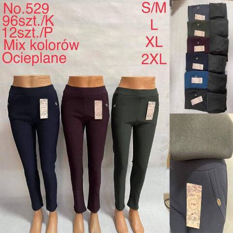 Spodnie damskie ocieplane 529 Mix kolor S-2XL 1