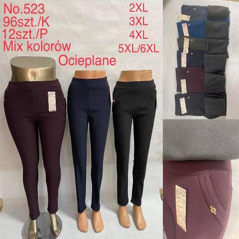 Spodnie damskie ocieplane 523 Mix kolor 2XL-6XL