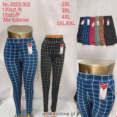 Spodnie damskie 2023-302 Mix kolor 2XL-6XL