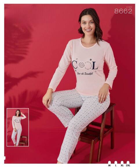 Piżama damskie 8662 1 kolor M-2XL (Towar Tureckie)