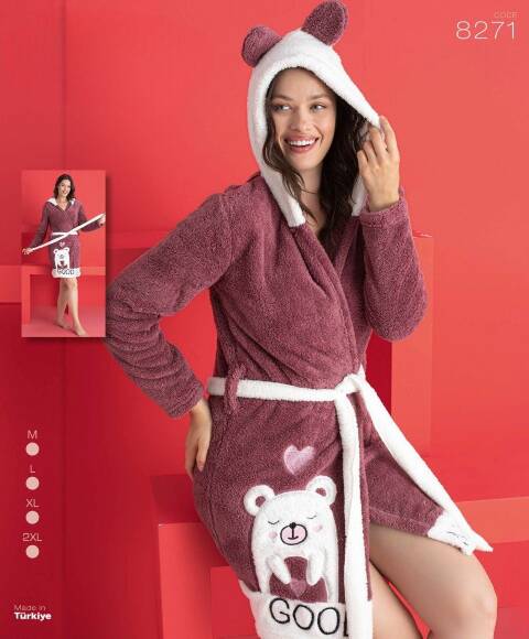 Szlafrok Soft 8271 1 kolor M-2XL (Towar Tureckie)