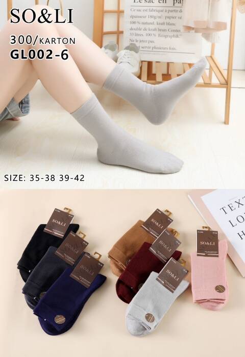 Skarpety damskie GL002-6 Mix kolor 35-42 1