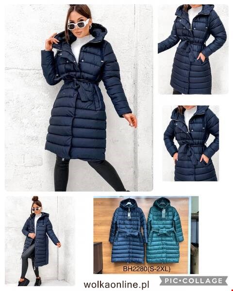 Płaszcze damskie zimowe BH2280 1 kolor S-2XL