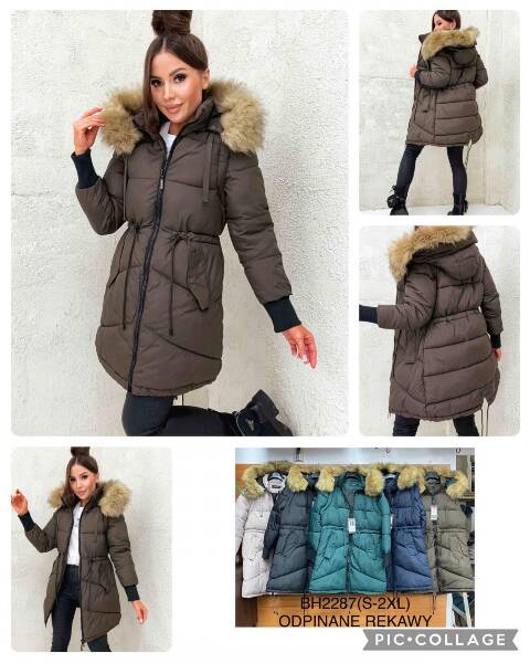 Płaszcze damskie zimowe BH2287 1 kolor S-2XL
