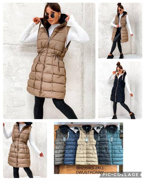 Kamizelka damskie zimowa BH2359 1 kolor S-2XL