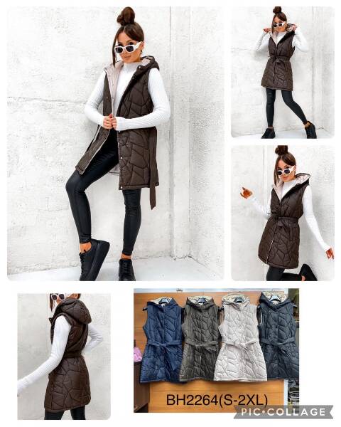 Kamizelka damskie zimowa BH2364 1 kolor S-2XL