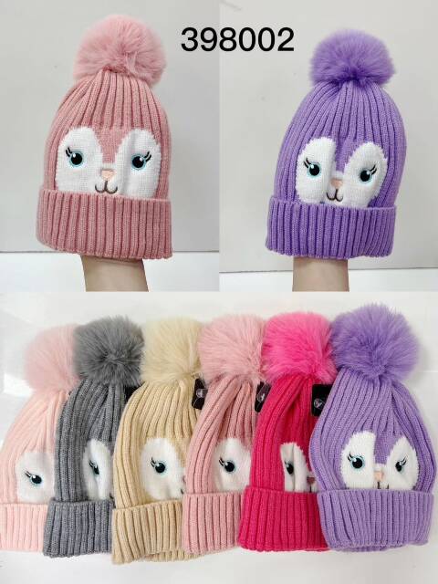 Czapka zimowa dziewczęca 398002 Mix kolor Standard