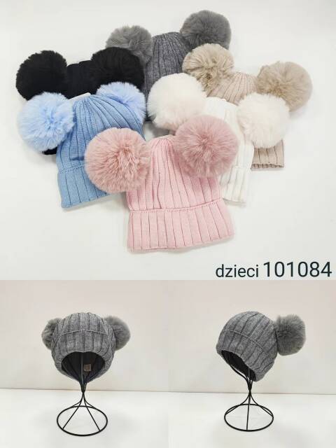 Czapka zimowa dziewczęca 101084 Mix kolor Standard