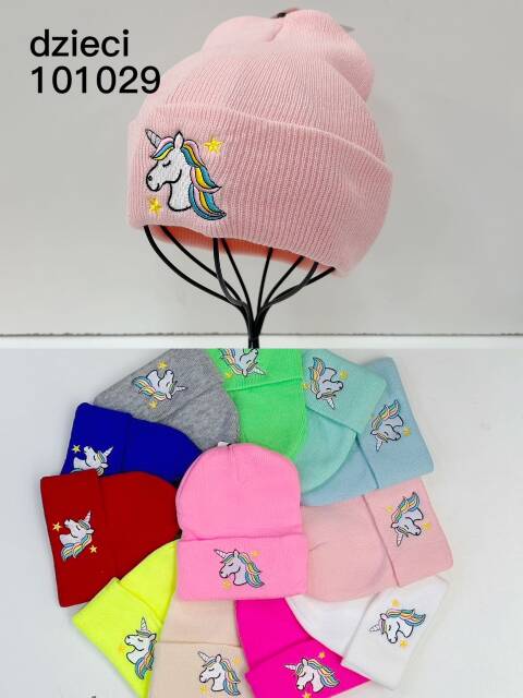 Czapka zimowa dziewczęca 101029 Mix kolor Standard