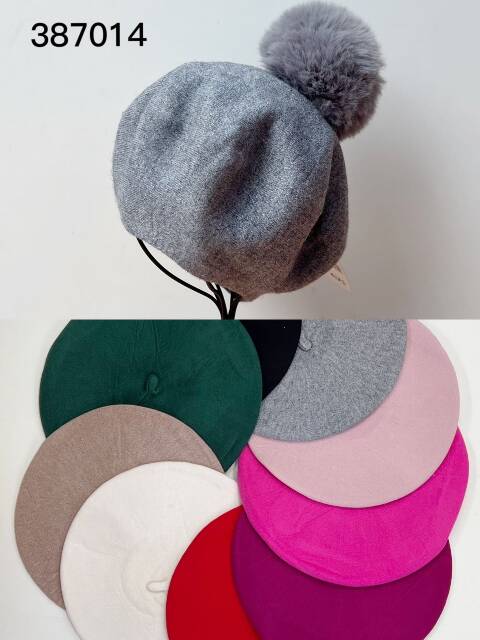 Beret damskie 387014 Mix kolor Standard