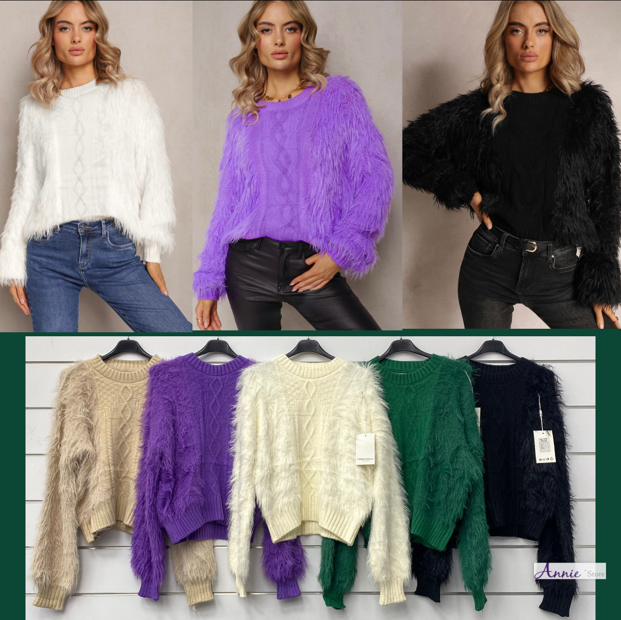 Sweter damskie 3066 Mix KOLOR   Standard (Towar włoskie) 1