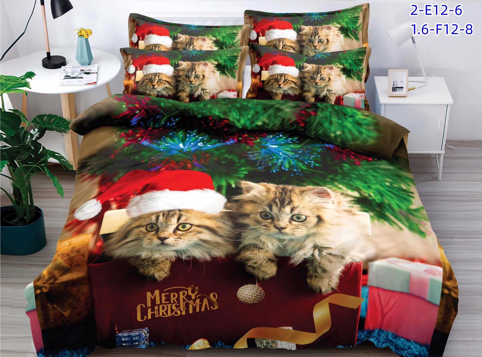 Komplet pościeli 4 części 3078 1 kolor  160x200cm 1