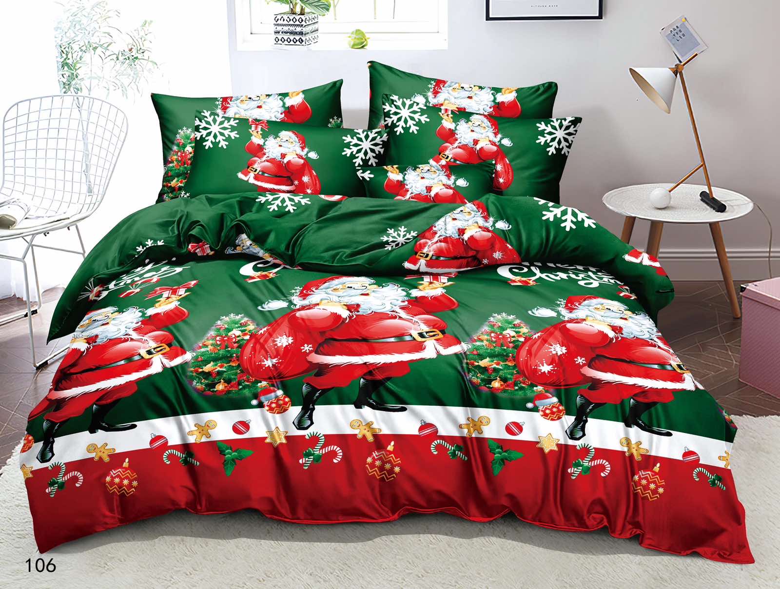 Komplet pościel 4 części 3094 1 kolor  160x200cm