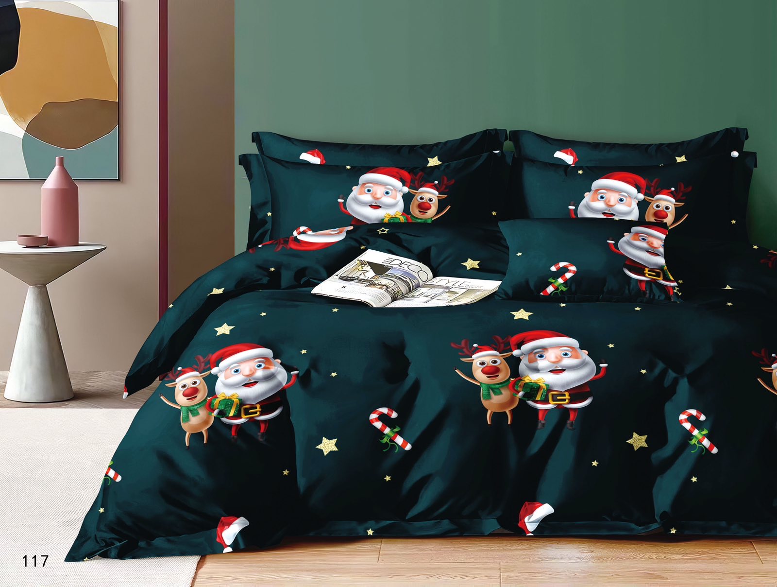 Komplet pościel 4 części 3099 1 kolor  200x220cm