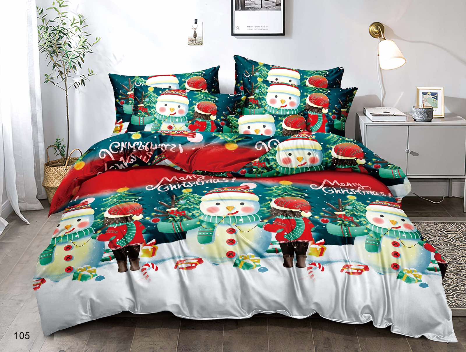 Komplet pościel 4 części 3101 1 kolor  200x220cm