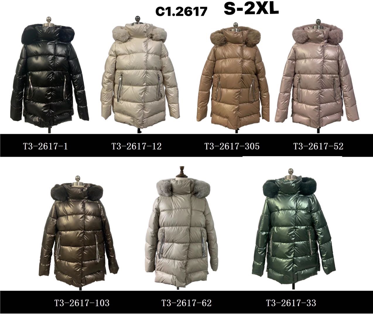 Kurtka damskie 2617 1 kolor  S-2XL 1