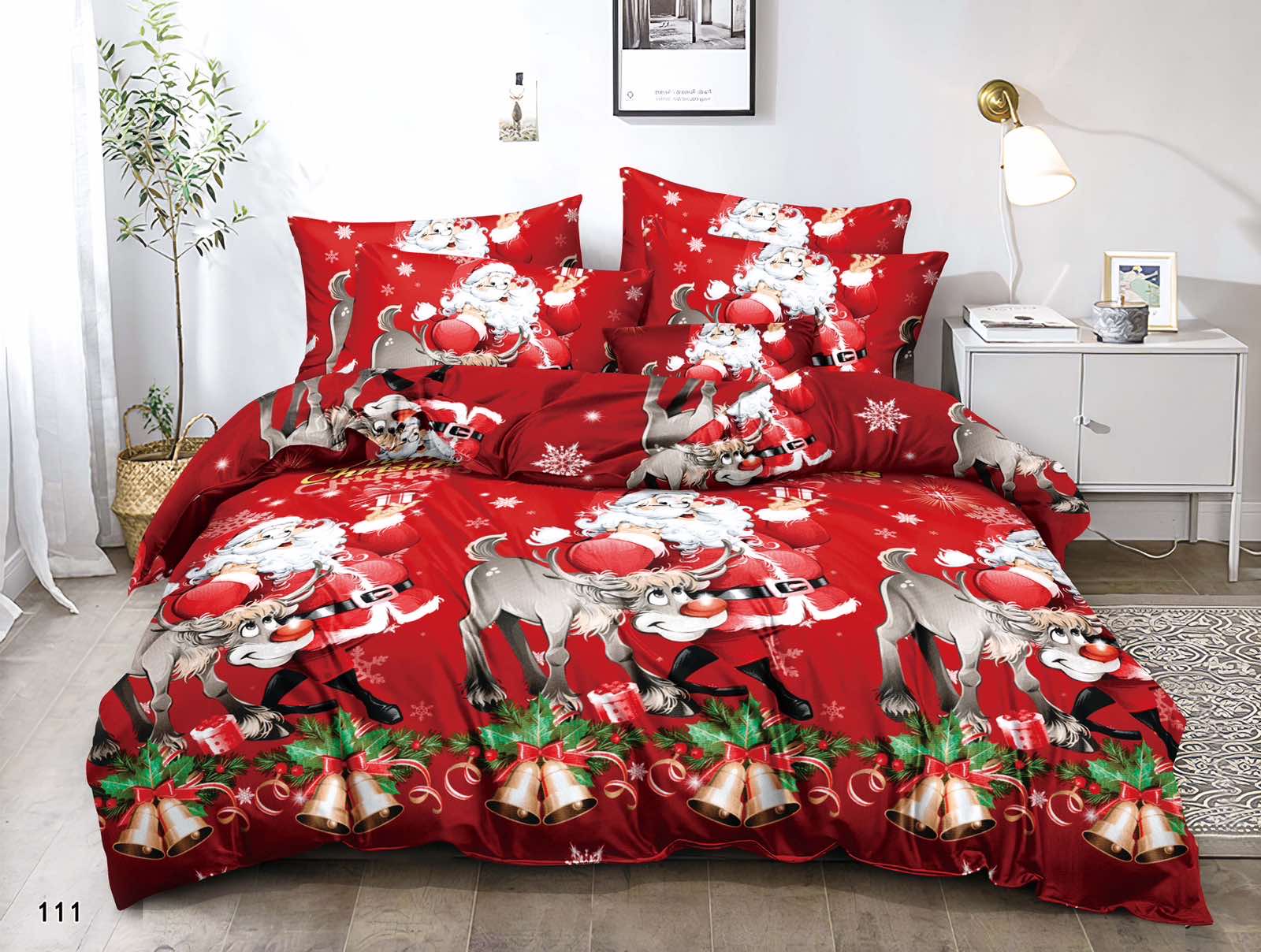 Komplet pościel 4 części 3108 1 kolor  200x220cm