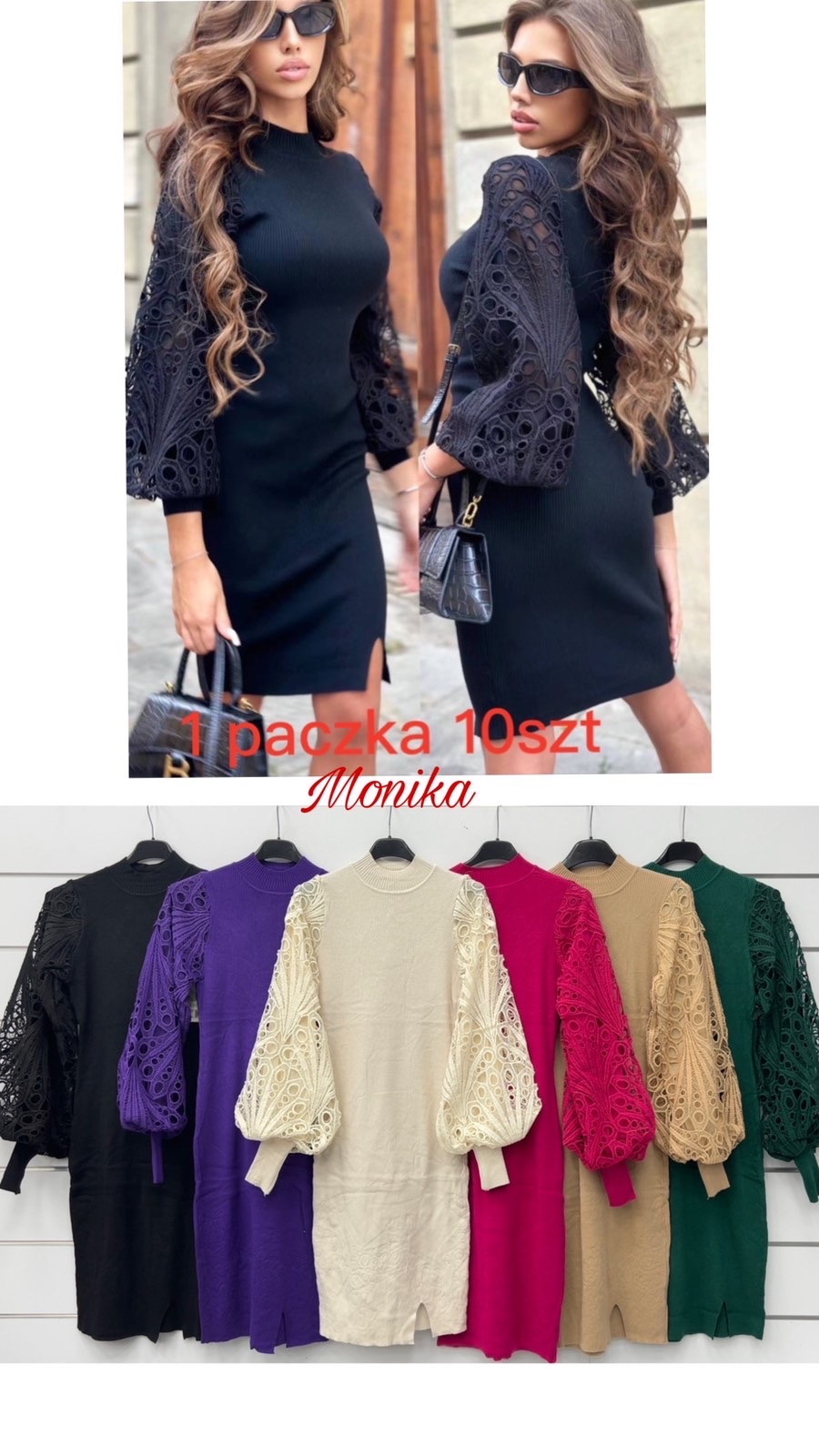 Sukienka damskie 3544 Mix KOLOR  Standard (Towar włoskie) 1