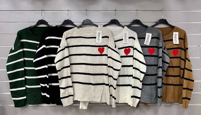 Sweter damskie 3586 Mix KOLOR  Standard (Towar włoskie) 1