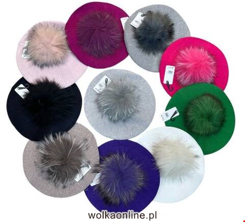 Beret zimowe  damskie 4073 Mix kolor Standard