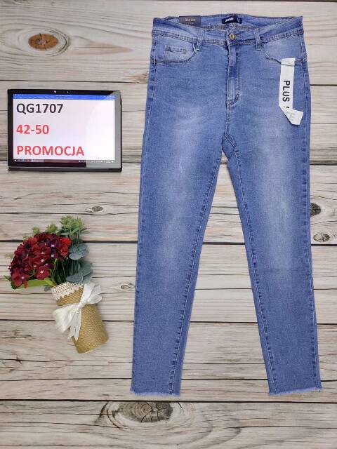 Jeansy damskie QG1707 1 kolor 42-50 1