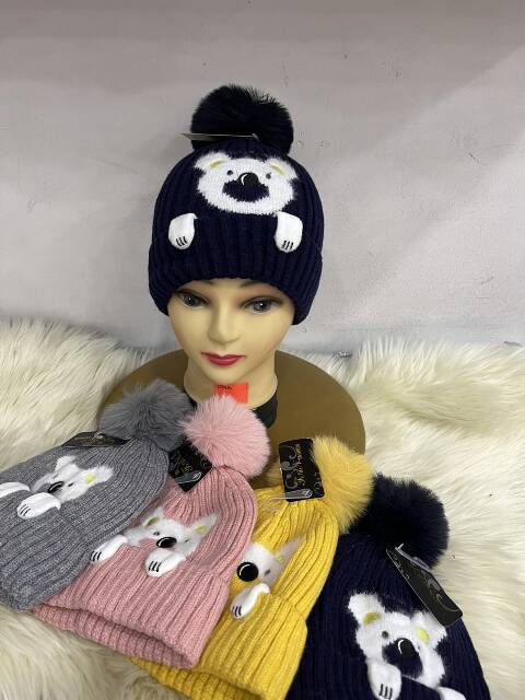 Czapka  dziewczęca 4101 Mix kolor Standard