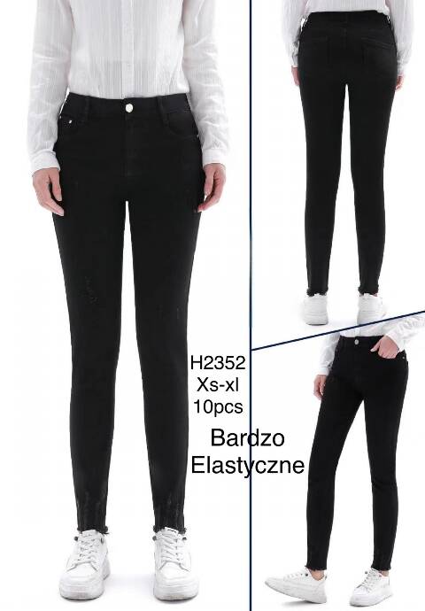 Jeansy damskie H2352 1 kolor XS-XL