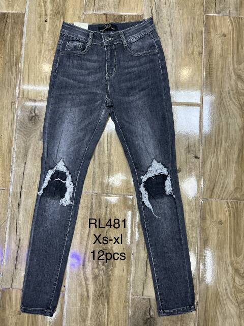 Jeansy damskie RL481 1 kolor XS-XL