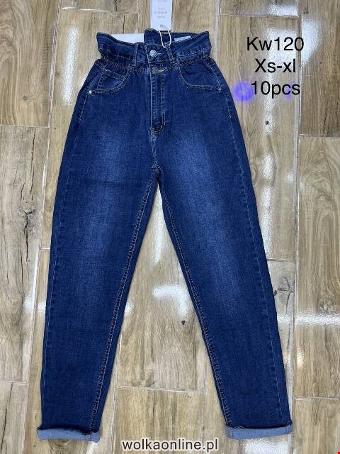 Jeansy damskie KW120 1 kolor XS-XL