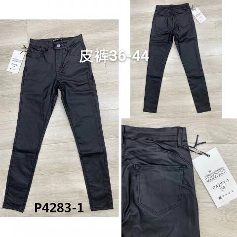 Spodnie z eko-skóry damskie P4283-1 1 kolor 36-44 1