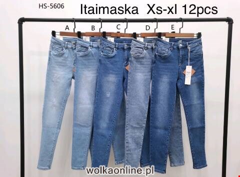 Jeansy damskie HS-5606 1 kolor XS-XL