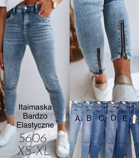 Jeansy damskie 5606 1 kolor XS-XL 1