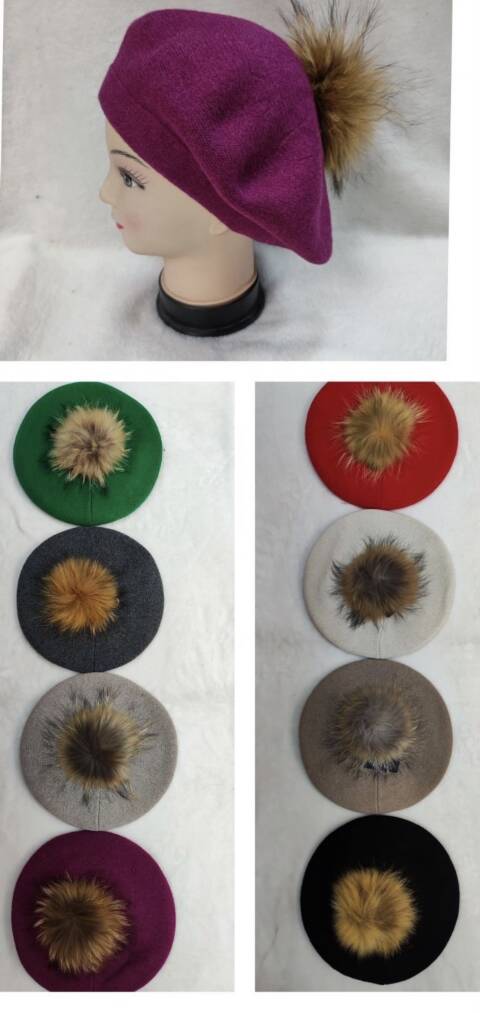 Beret damskie 4201 Mix kolor Standard