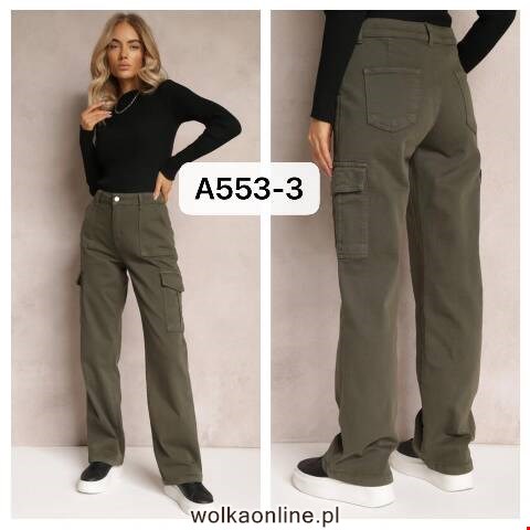 Jeansy damskie A553-3 1 kolor XS-XL