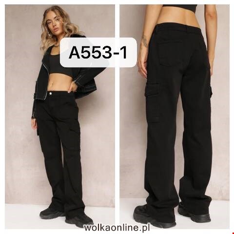 Jeansy damskie A553-1 1 kolor XS-XL