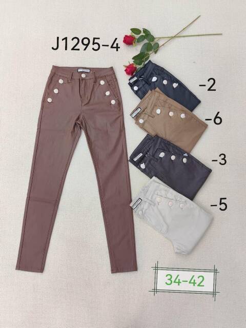 Spodnie z eko-skóry damskie J1295-4 1 kolor 34-42