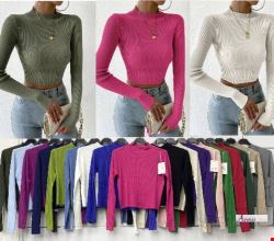 Sweter damskie 4305 Mix kolor Standard (Towar włoskie)